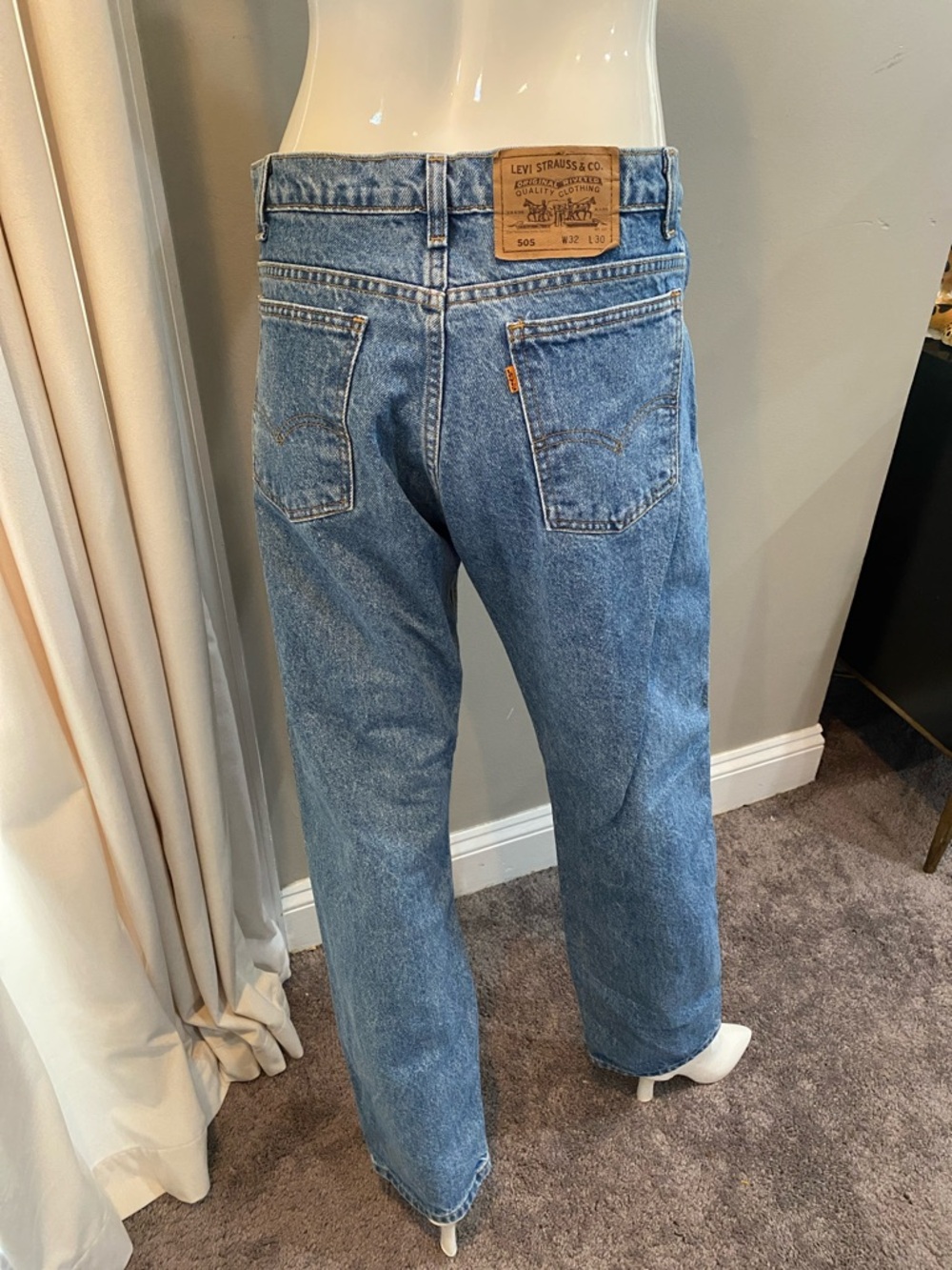 Levi's 505 Men's Relaxed Straight Jeans - Unisex 90’s Light Blue Denim 32x30